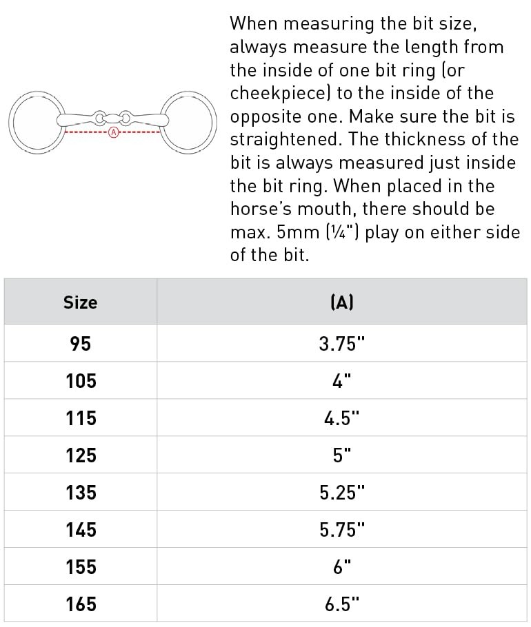 HORZE Jointed Loose Ring Snaffle Bit - 5 5, Silver