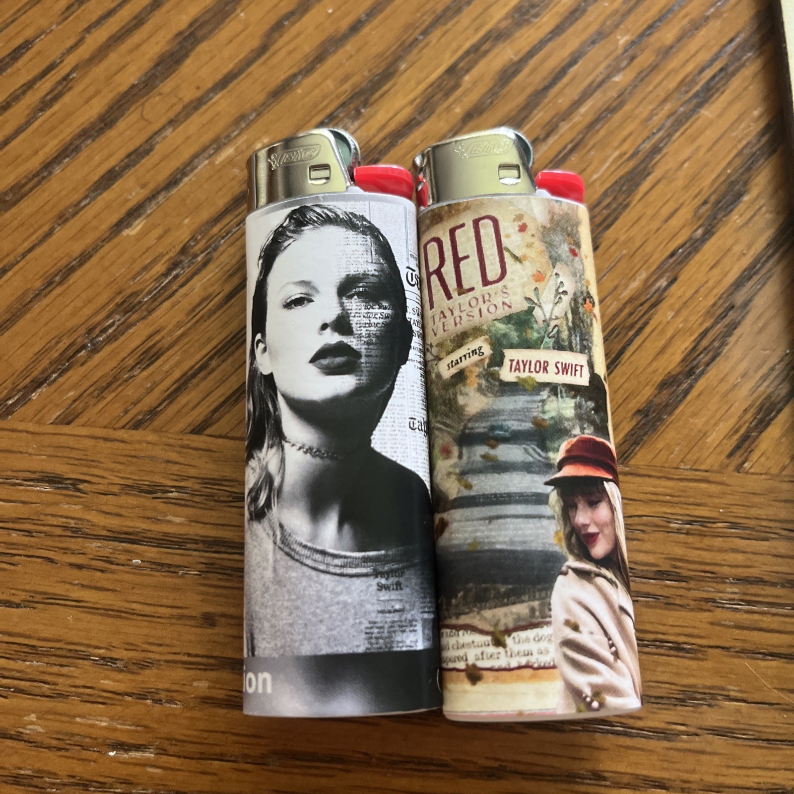 New 2 Custom Bic Lighters  Taylor Swift  Eras Tour Very Red Reputation Albums