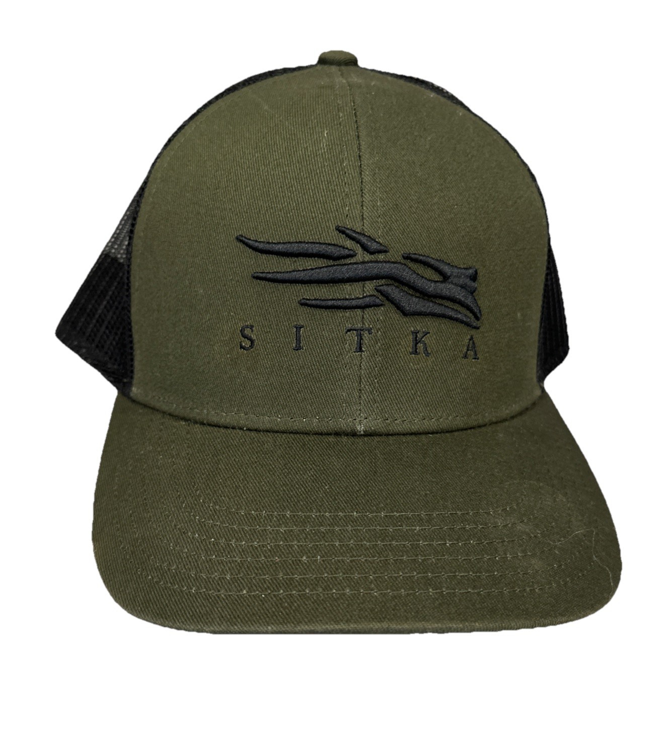 Sitke Icon Mid Pro Trucker Hat Snapback Cypress Green & Black - EXCELLENT