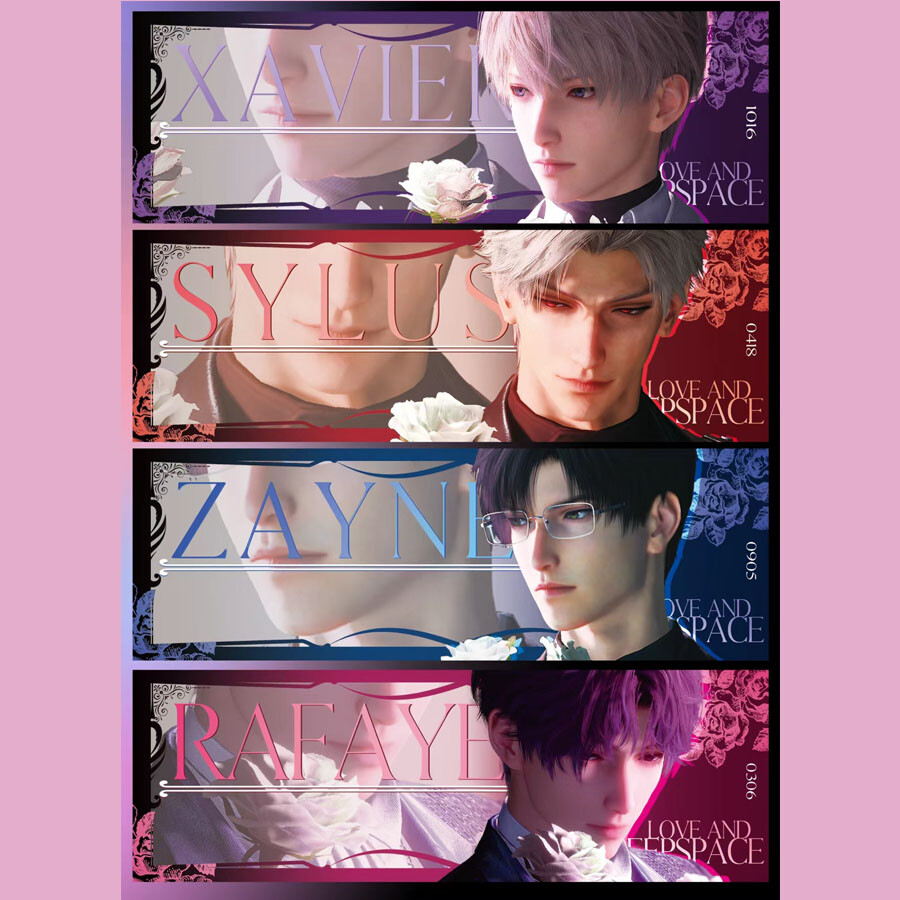 Love and Deepspace Series Transparent Card Laser Ticket Bookmark Stationery Gift
