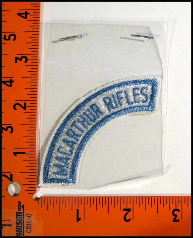 Military Patches US Army MacArthur Riffles Tab New Old Stock #T3454
