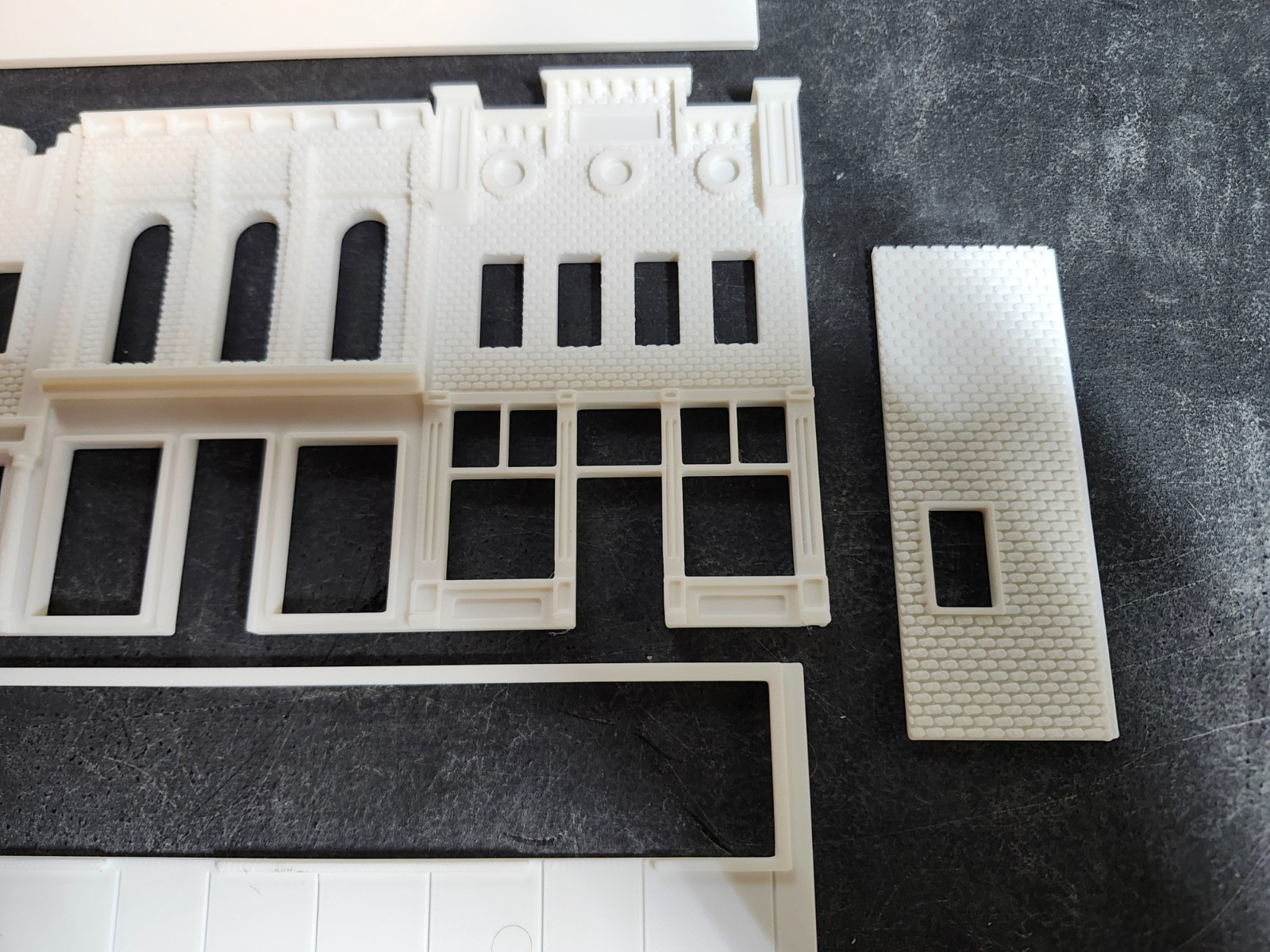 3D Printed Main Street #1 Background Flat Building Set. HO Scale