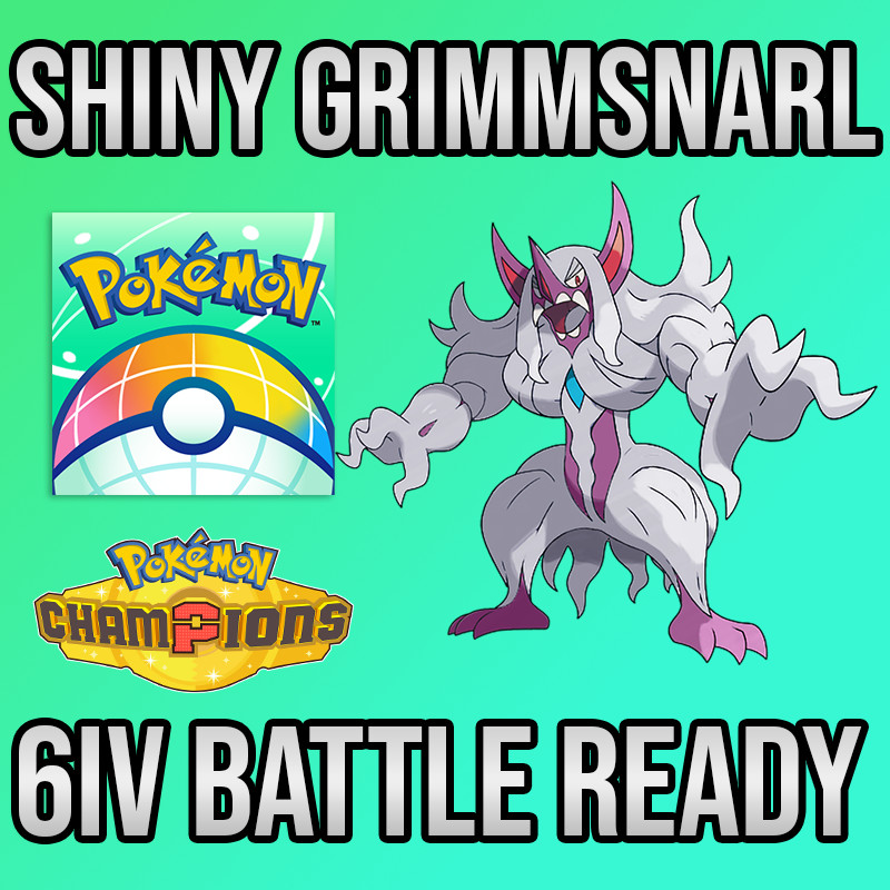 ✨6IV SHINY Grimmsnarl + EVS🚀 POKEMON HOME✨Champions✨Online delivery⚡