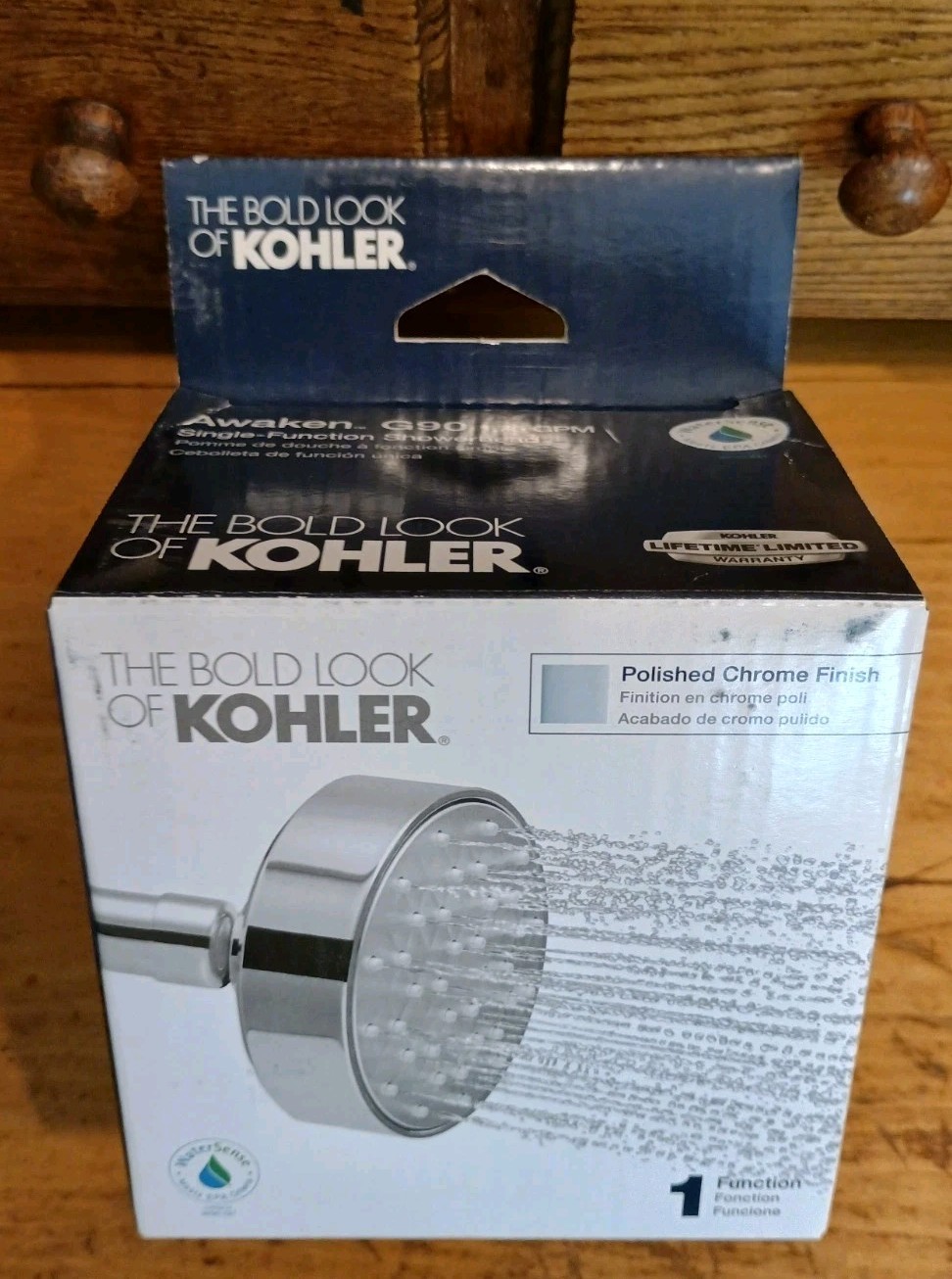 KOHLER Awaken G90 Single Function 1.75 GPM Showerhead, Polished Chrome