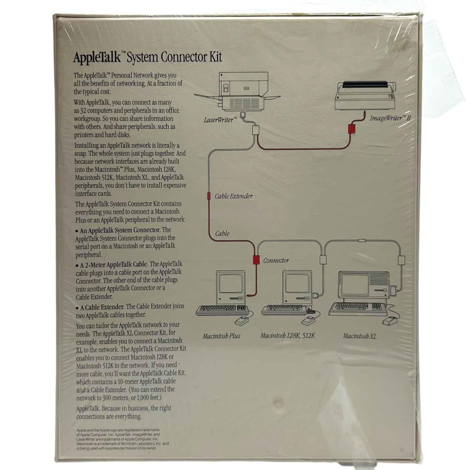 Apple AppleTalk System Connector Kit W/8-PIN Mini-Circular Plug M2052 New