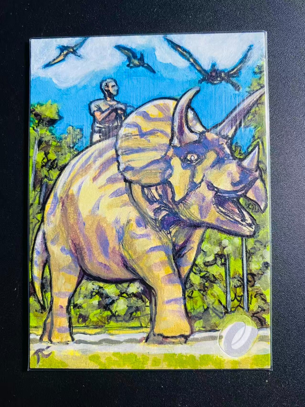Deep Alley Studios The Triceratops in the Jungle 1/1 Sketch by Lee Lightfoot