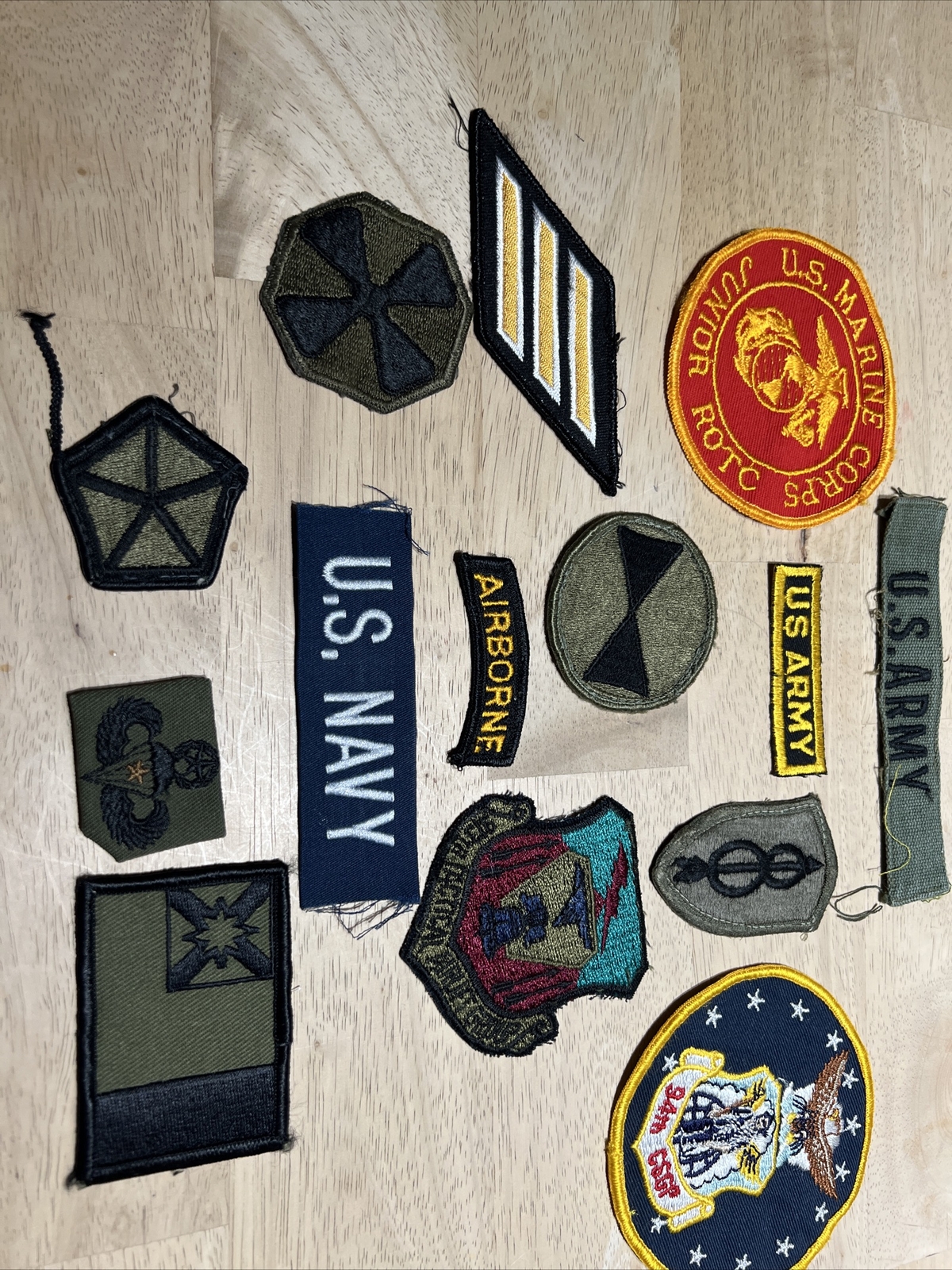 Vintage Assorted Military Patches. 14 Pieces