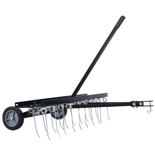 40-Inch Lawn Sweeper Tow Behind Dethatcher Landscape Rake Lawn Tractor Rake