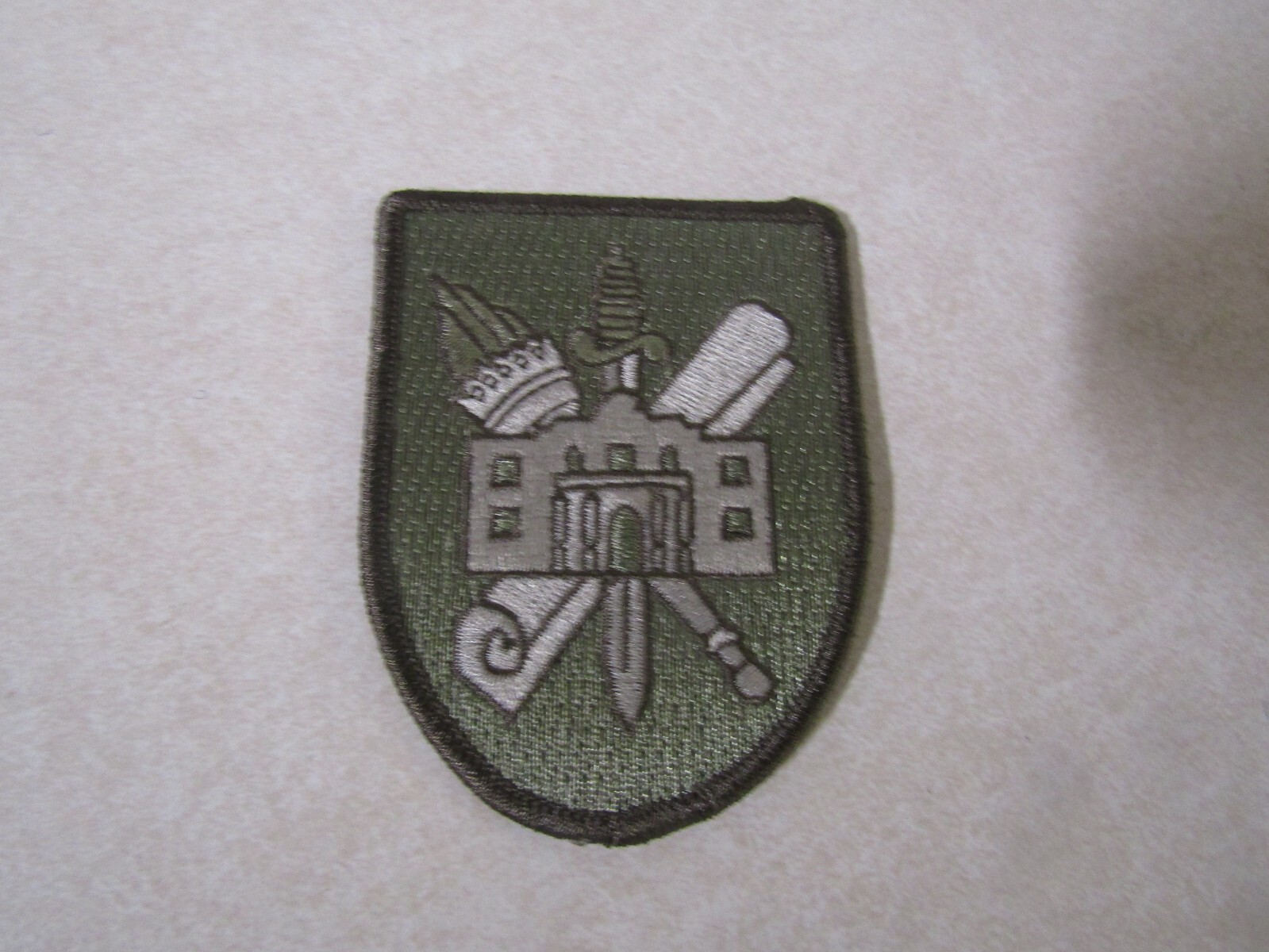 MILITARY PATCH SEW ON TEXAS STATE GUARD THE ALAMO SCHOOL ACADEMY 1ST CIVIL AFFAI