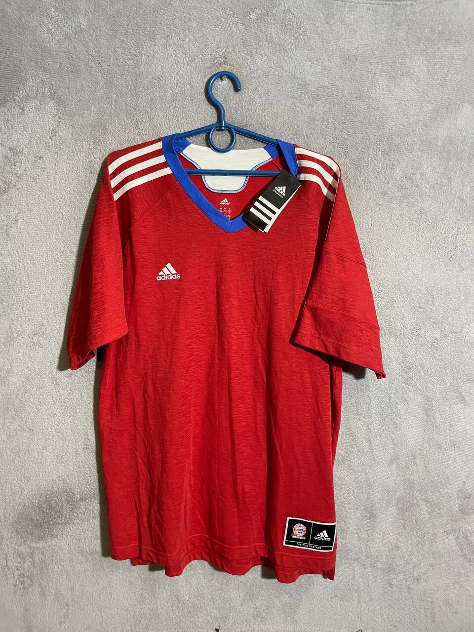Bayern Munich Training Jersey Football Basketball Shirt Red Adidas Men Size XL2