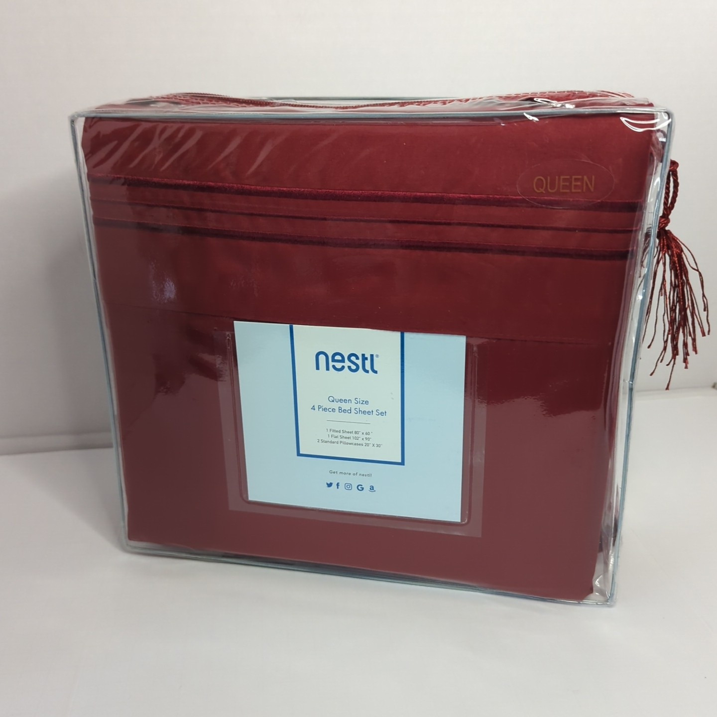 Nestl 4pc Queen Sheet Set Deep Pocket Luxury Soft Microfiber NEW