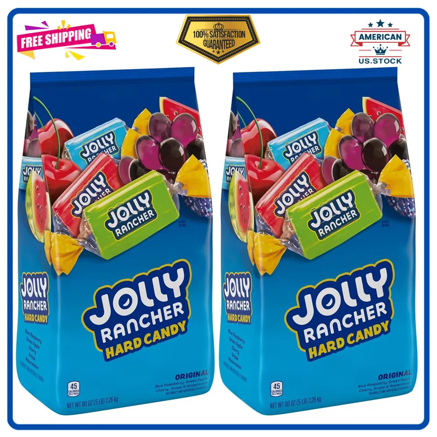 Jolly Rancher Assorted Fruit Flavored Hard Candy Bulk Bag 5 lb