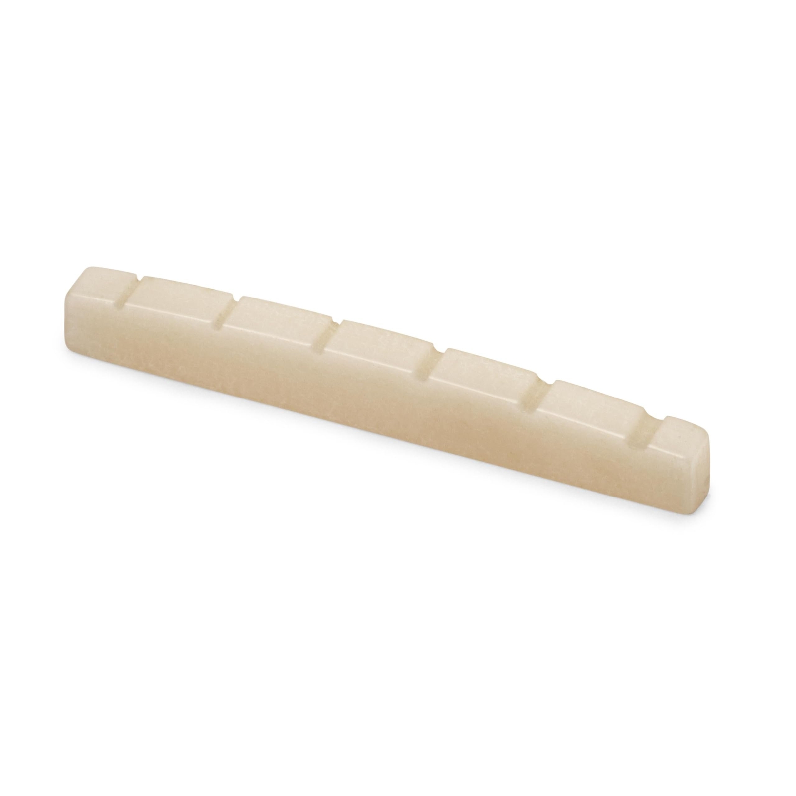StewMac Slotted Unbleached Bone Nut, For Fender, Flat Bottom, 9-1/2" Radius...