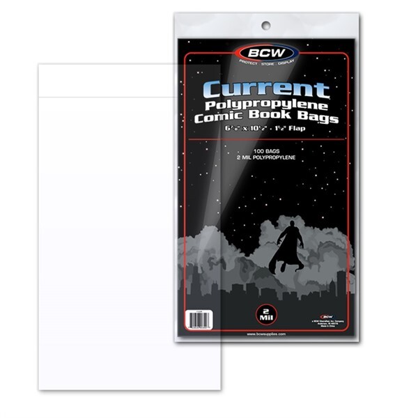 200 BCW Current Comic Book Poly Bags +Acid Free Backer Boards USPS PRIORITY SHIP