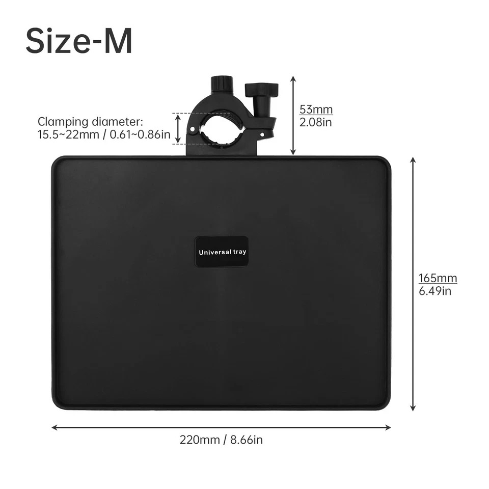 RTNLIT Microphone Music Stand Tray, Adjustable Clamp On Rack Tray Holder with...