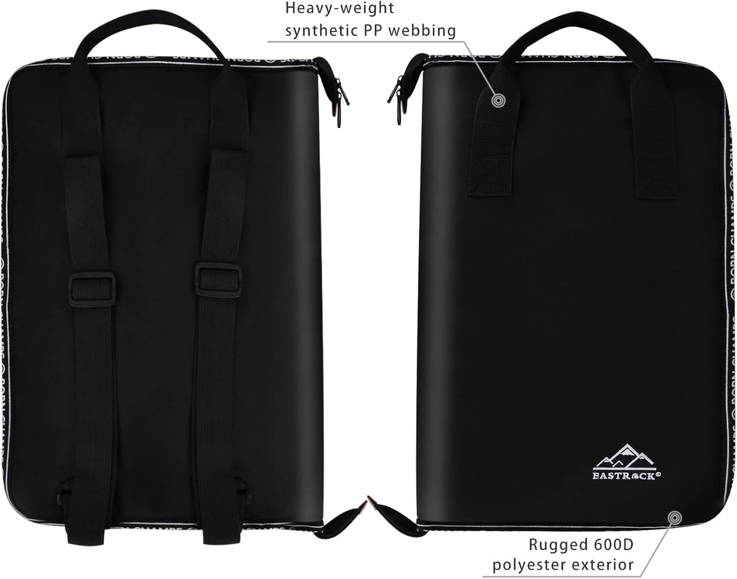 Drum Sticks Bag - Large Capacity Holder with Drum Key, Hook, Strap (Black)