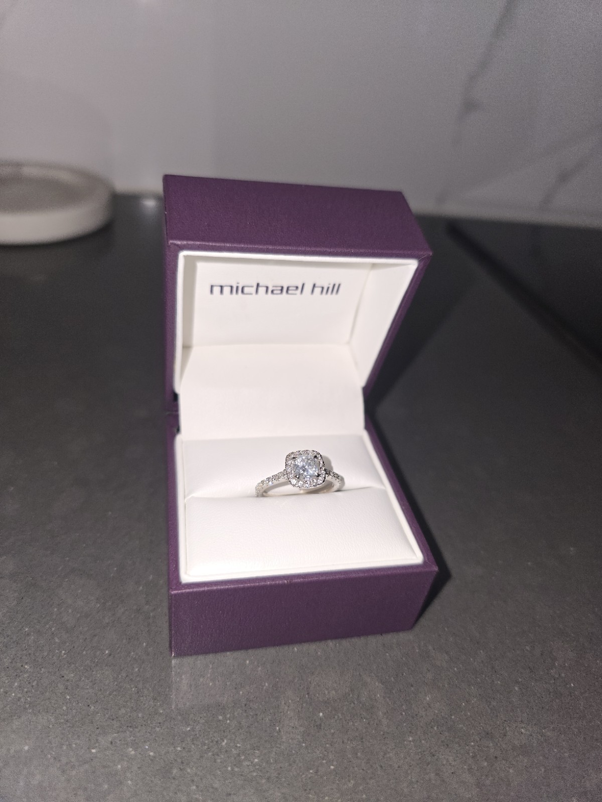 Engagement Ring with 1.38 Carat TW of Diamonds in 14kt White Gold