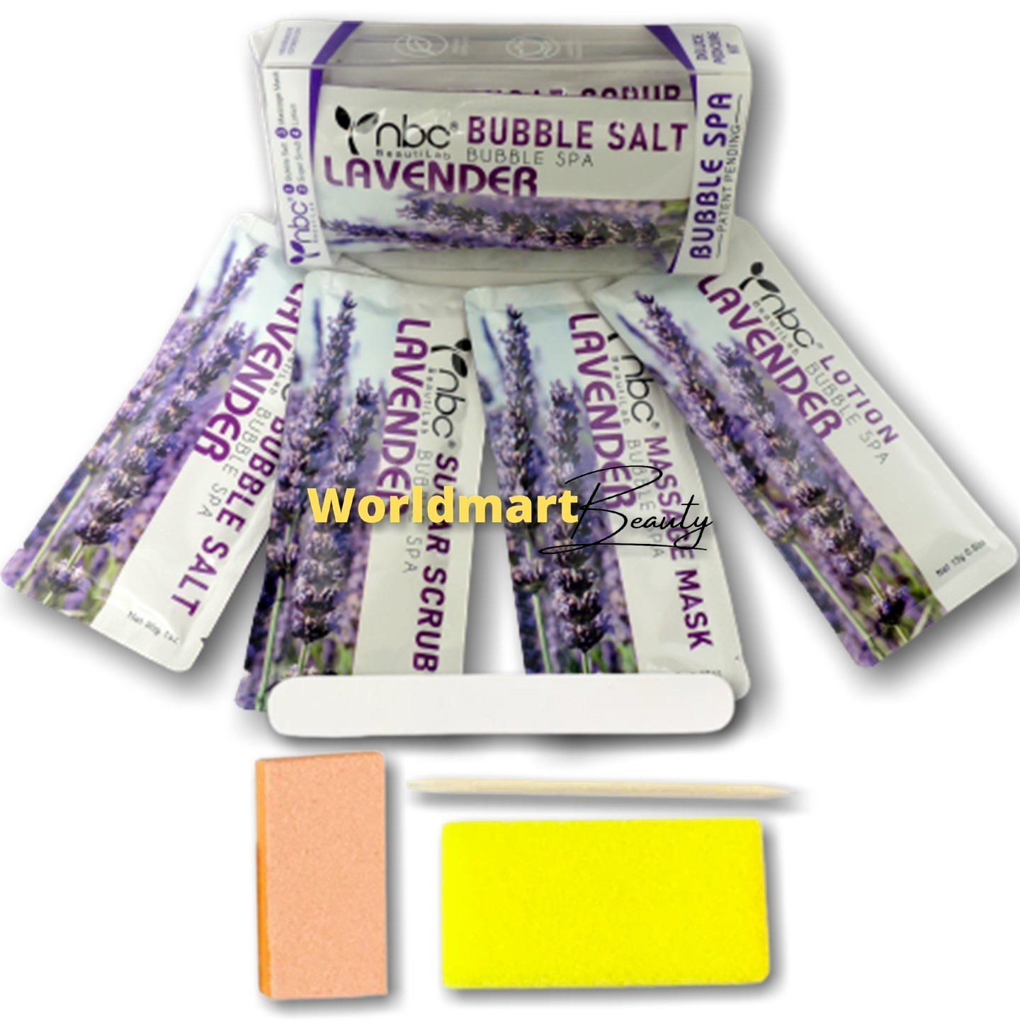 Pedicure Manicure Kit 4 in1 (4 Step) Complete Skin Care Spa Scent Lavender
