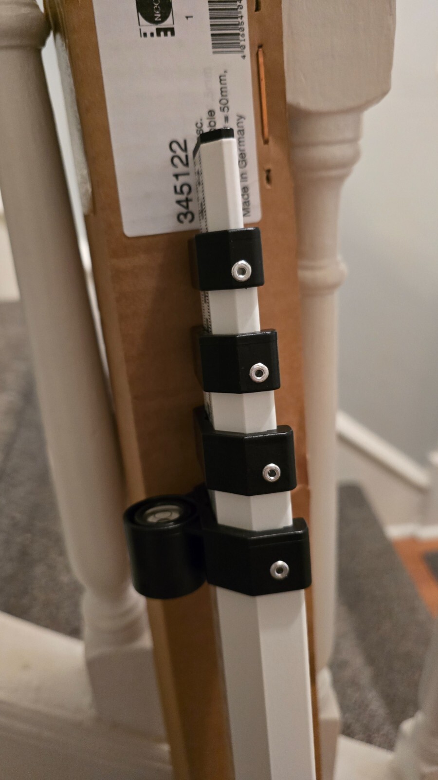 NEDO - ALUMINIUM TELESCOPIC LEVELING STAFF - adjustable bubble - NEW
