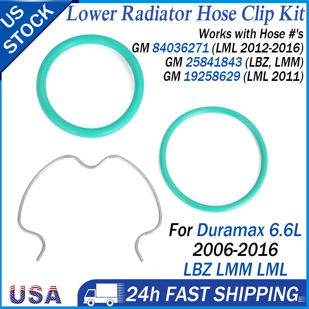Lower Radiator Hose Clip & Seal Kit For Duramax 6.6L LBZ LMM LML 06-16 #25841843