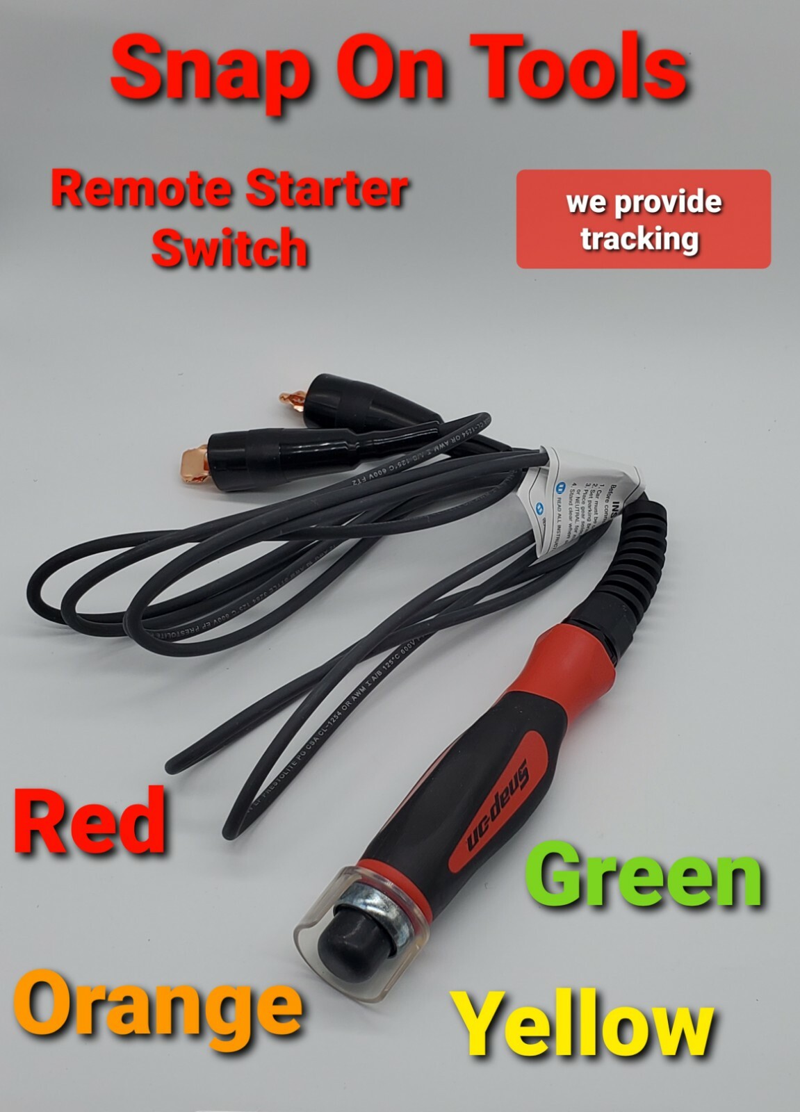 Snap On Tools PUSH BUTTON REMOTE STARTER SWITCH 4 Colors To Choose From New !!!!