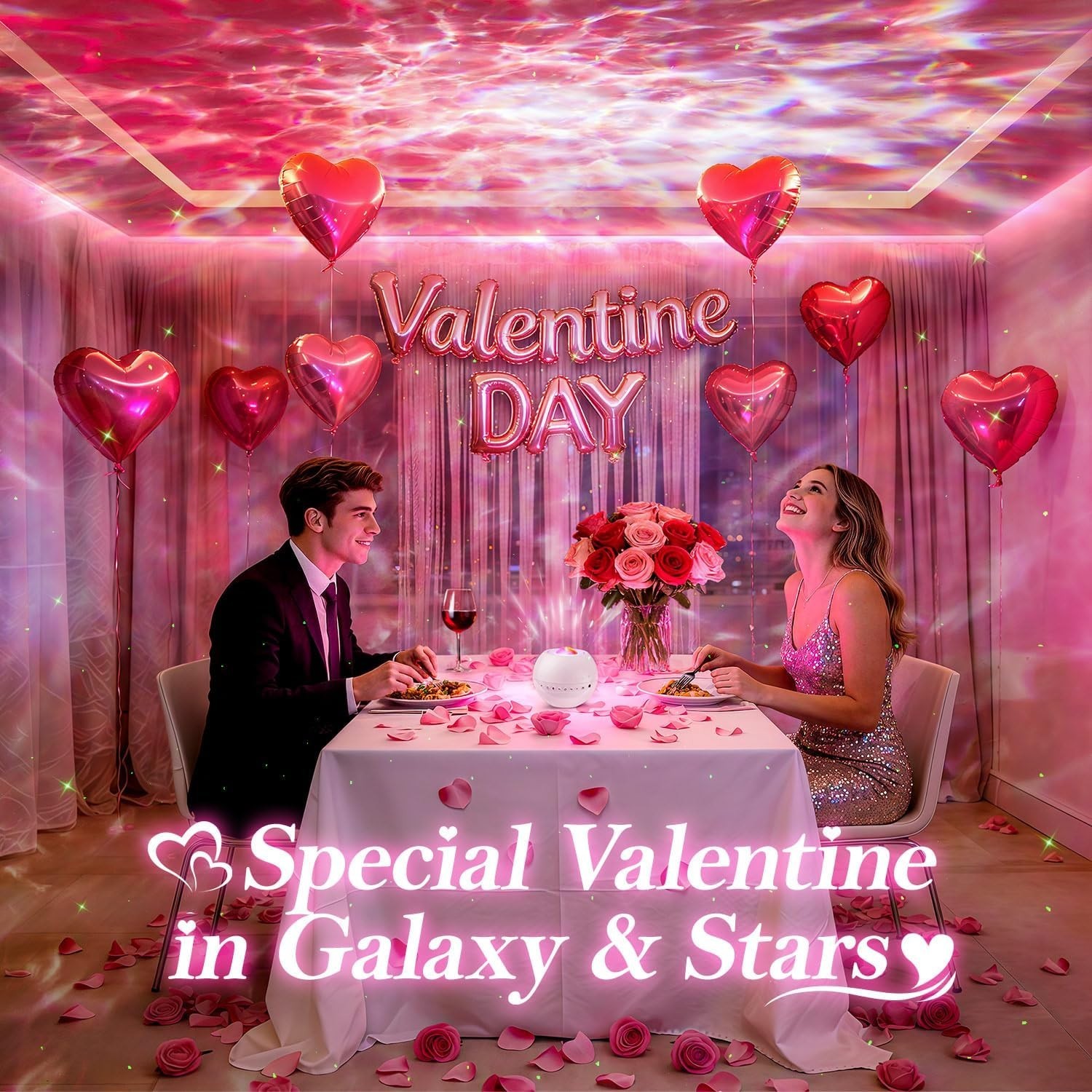 One Fire Galaxy Projector Star Projector 360 Modes Valentines Day Gifts Decorati