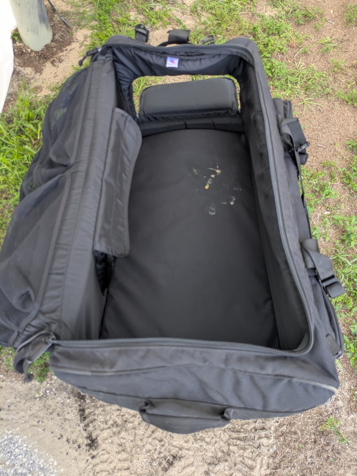 Force Protector Deployment Bag Military Black Rolling Padded Duffle Bag