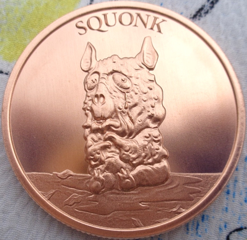1 oz. SQUONK #16 Cryptozoology Series .999 fine copper round