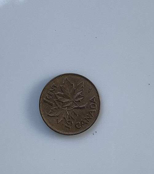 canada copper coin 1977 year