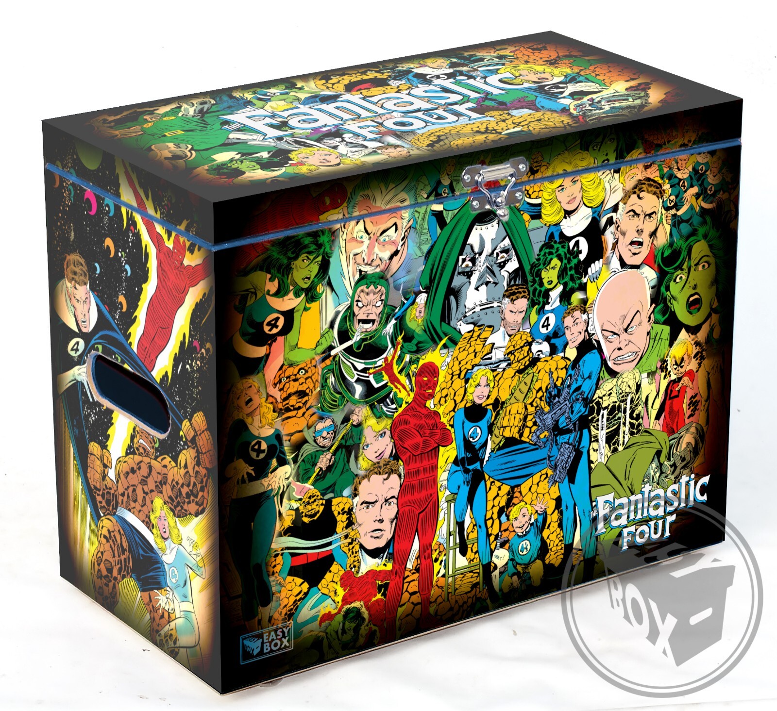Fantastic Four 80's - Large Comic Book Hard Storage Box Chest MDF