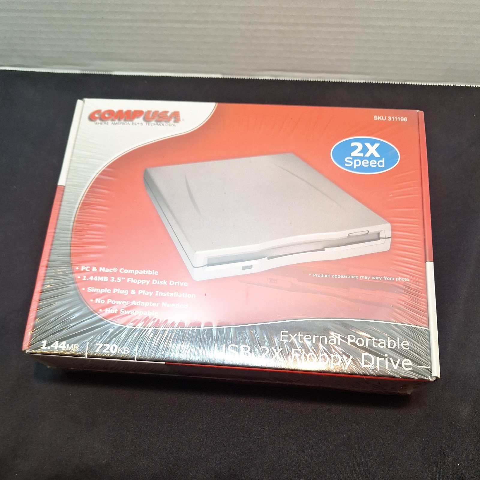 Comp USA External Portable USB 2X Floppy Drive SKU 311196 - NEW/SEALED