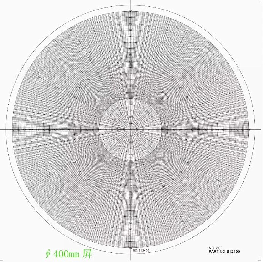 Optical Comparator Chart Parts For Profile Projector Overlay Chart 512400 NO.20