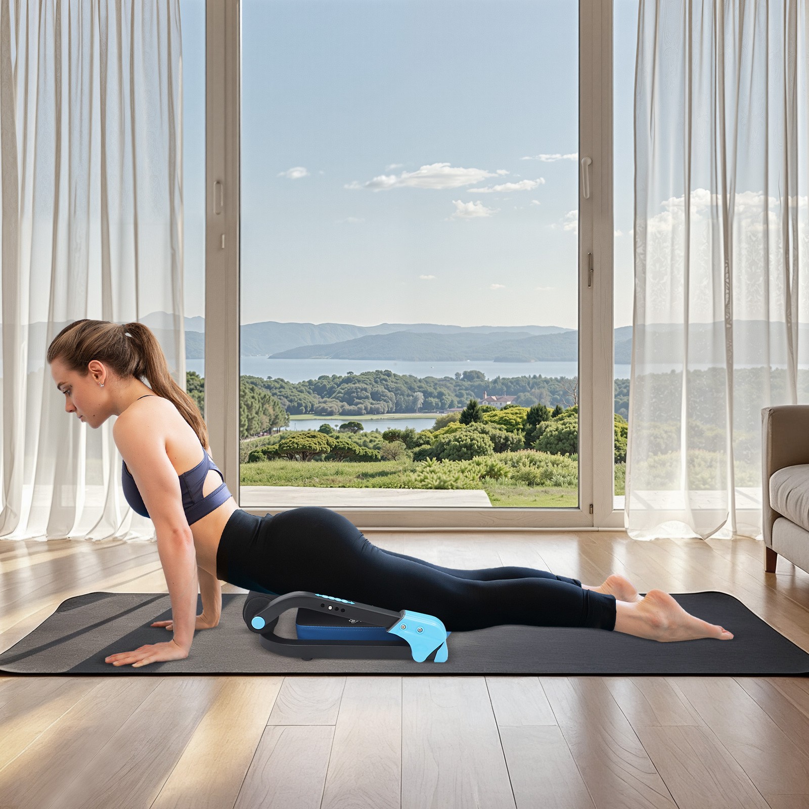 18.9*18.11*14.96in Foldable Abdominal Exercise Machine For Homes, Offices, Gyms