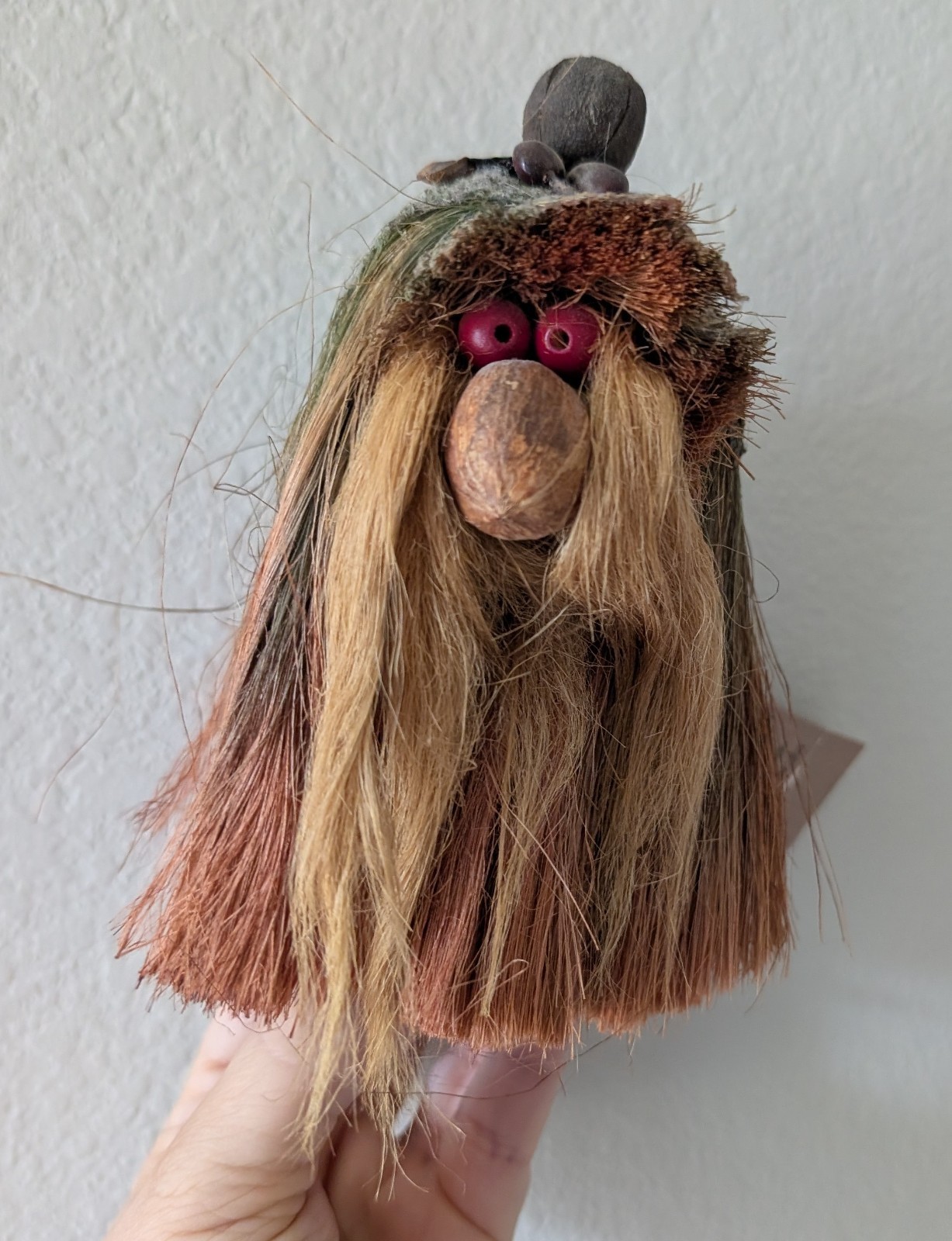 Ken Arensbak troll handmade folk art 50 years old 5” natural material w/ tag