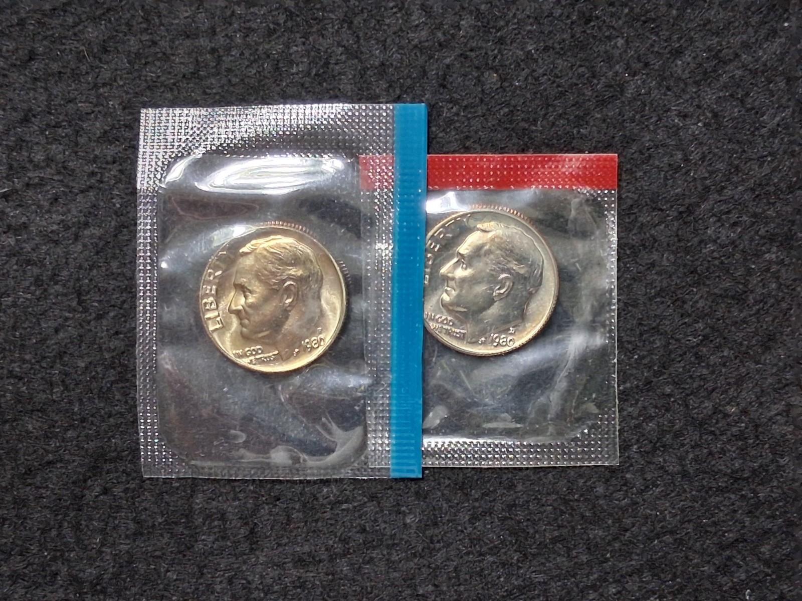 1980 Roosevelt Dime P and D