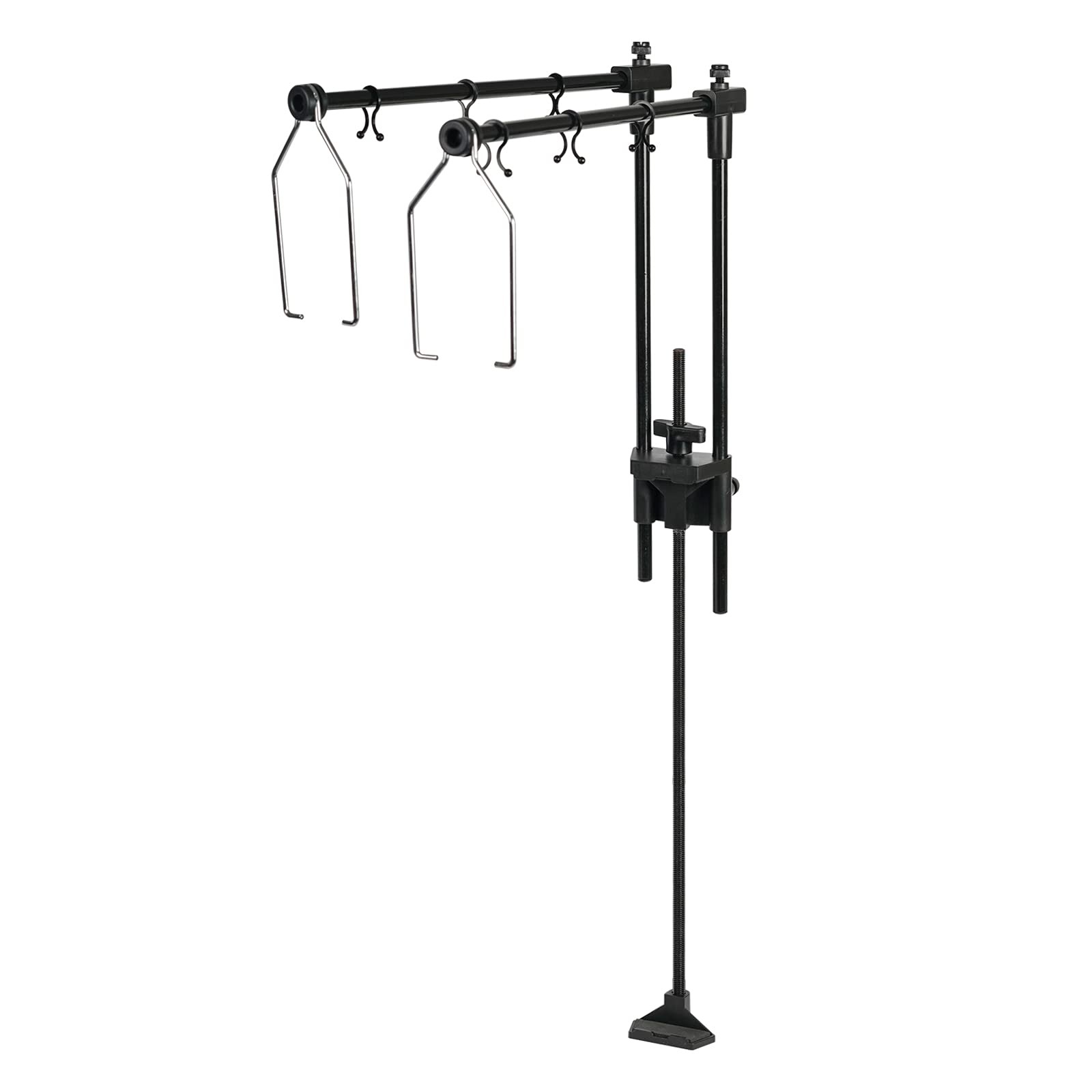 BETAZOOER Reptile Dual Lamp Stand Metal Adjustable Heating Small, Black