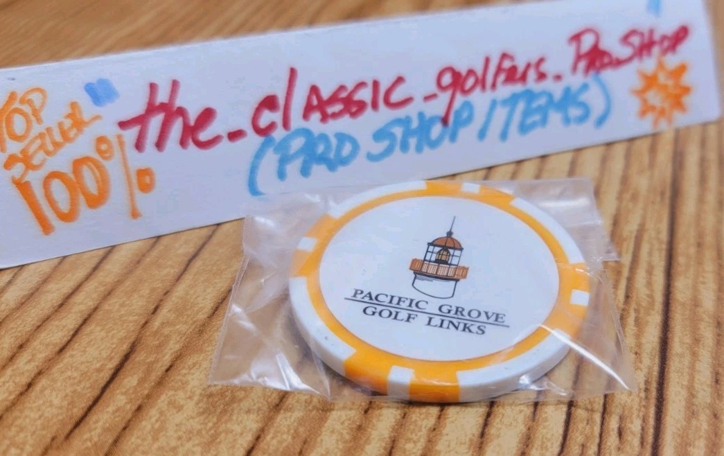 Pacific Grove Golf Links Ball Marker POKER CHIP Size FREE SHIP w/Buy It Now! New