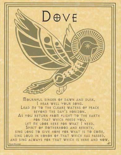 Dove Prayer Parchment Like Page for Book of Shadows, Altar!