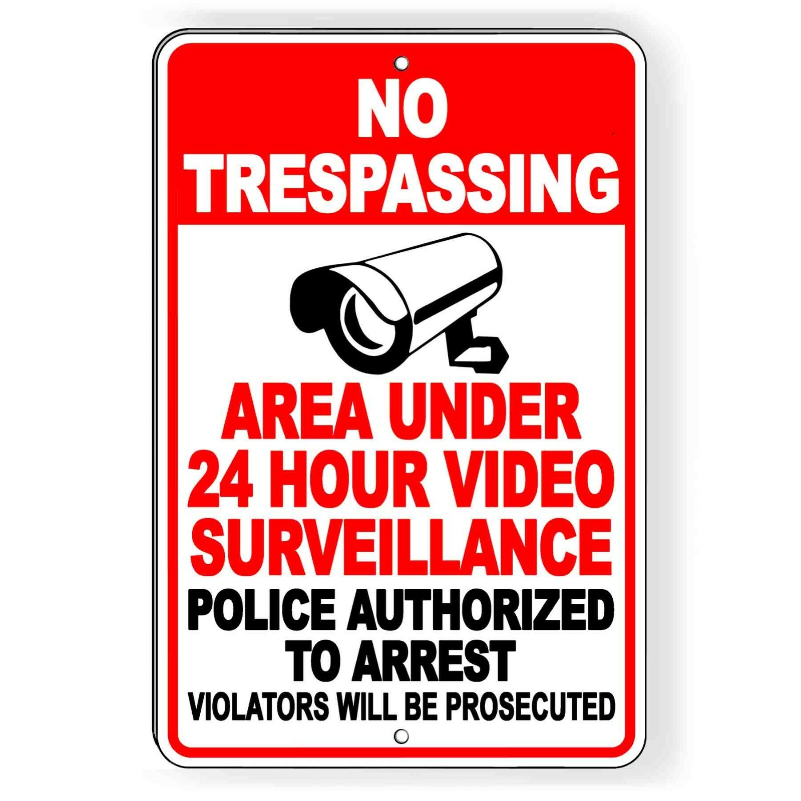 Area Under 24 Hour Surveillance Police Called Arrest Sign Or Decal 6 SIZES S65