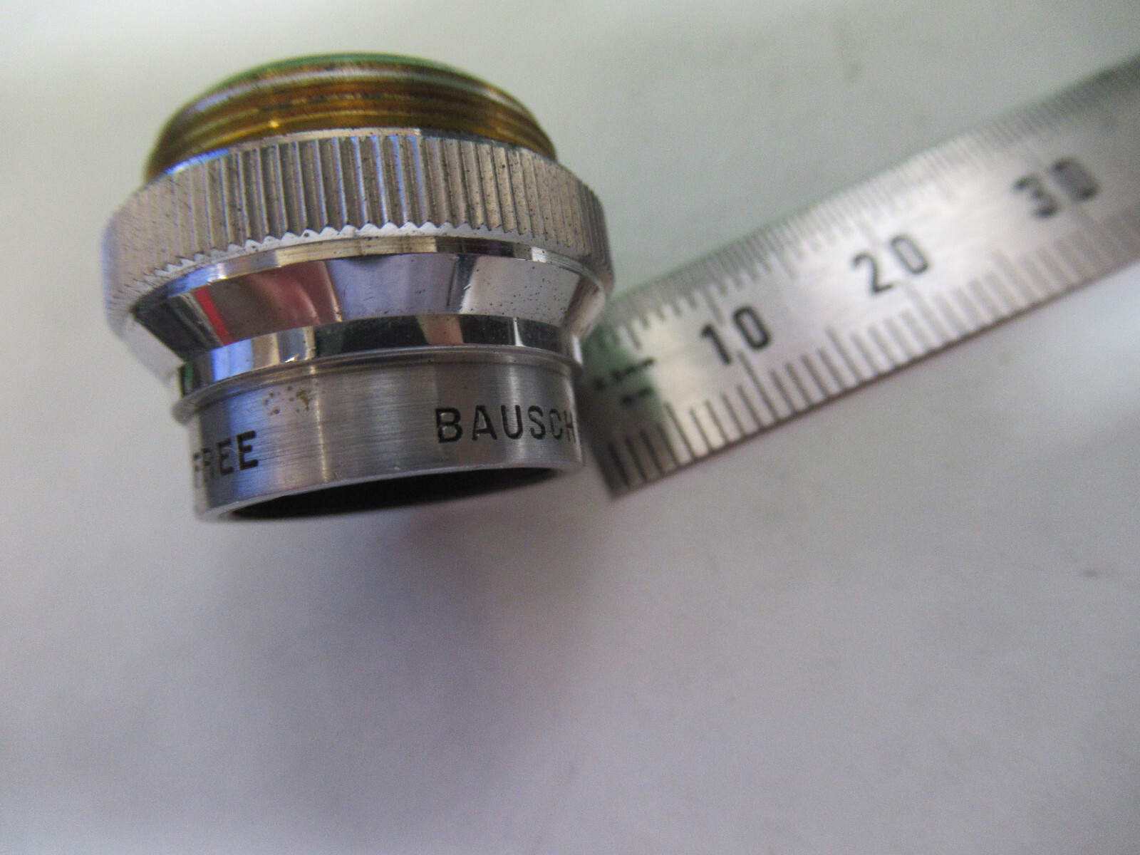 BAUSCH OBJECTIVE 40mm LENS STRAIN FREE POL POLARIZATION MICROSCOPE PART &G7-A-26