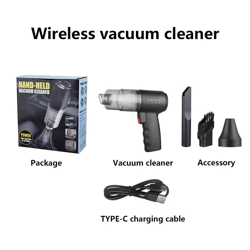 2900000Pa Car Wireless High Power Vacuum Cleaner 120W 3-In-1 Portable Handheld f