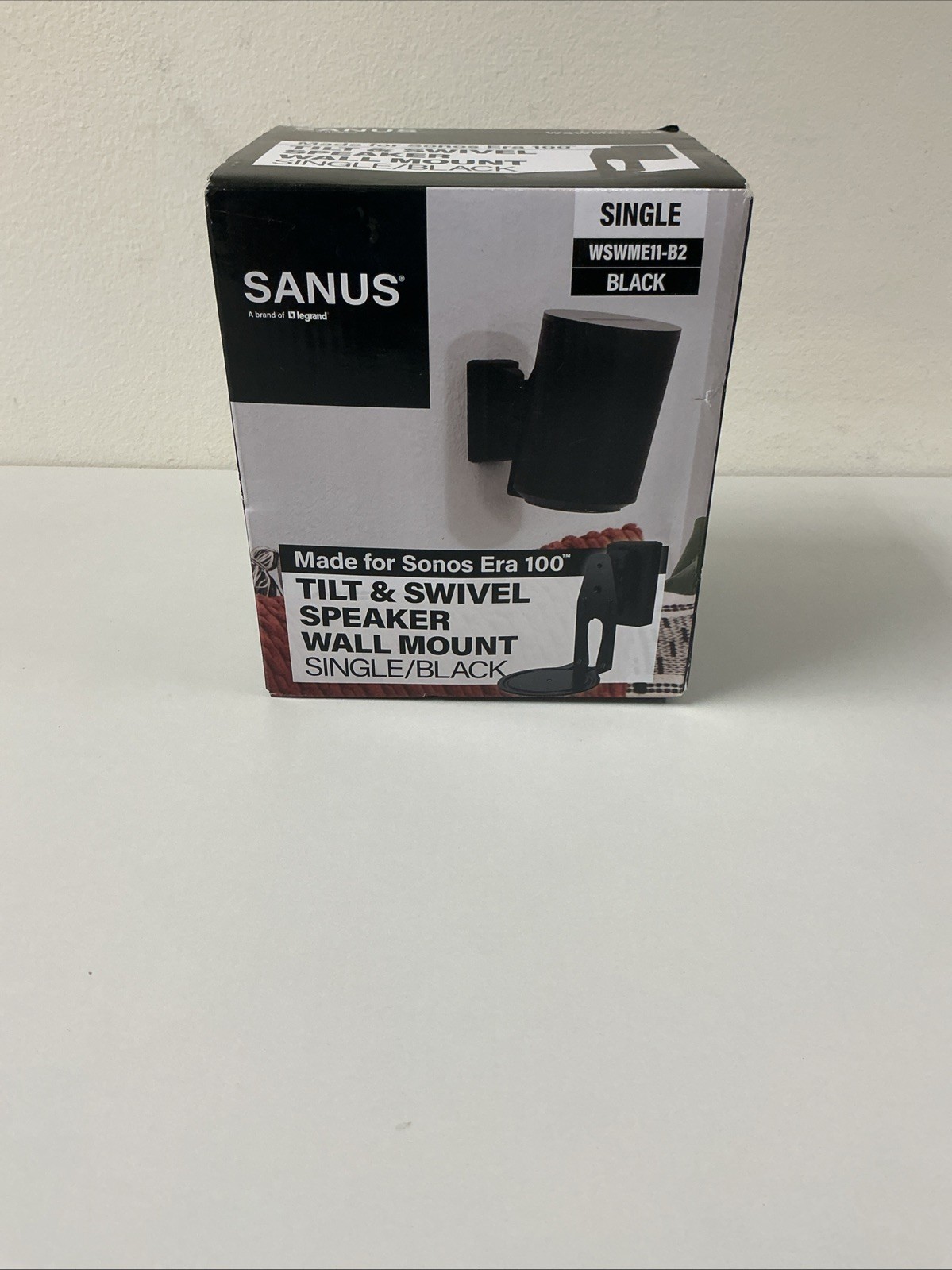 *Sanus Speaker Wall Mount for Sonos Era 100, Single in Black T28-00
