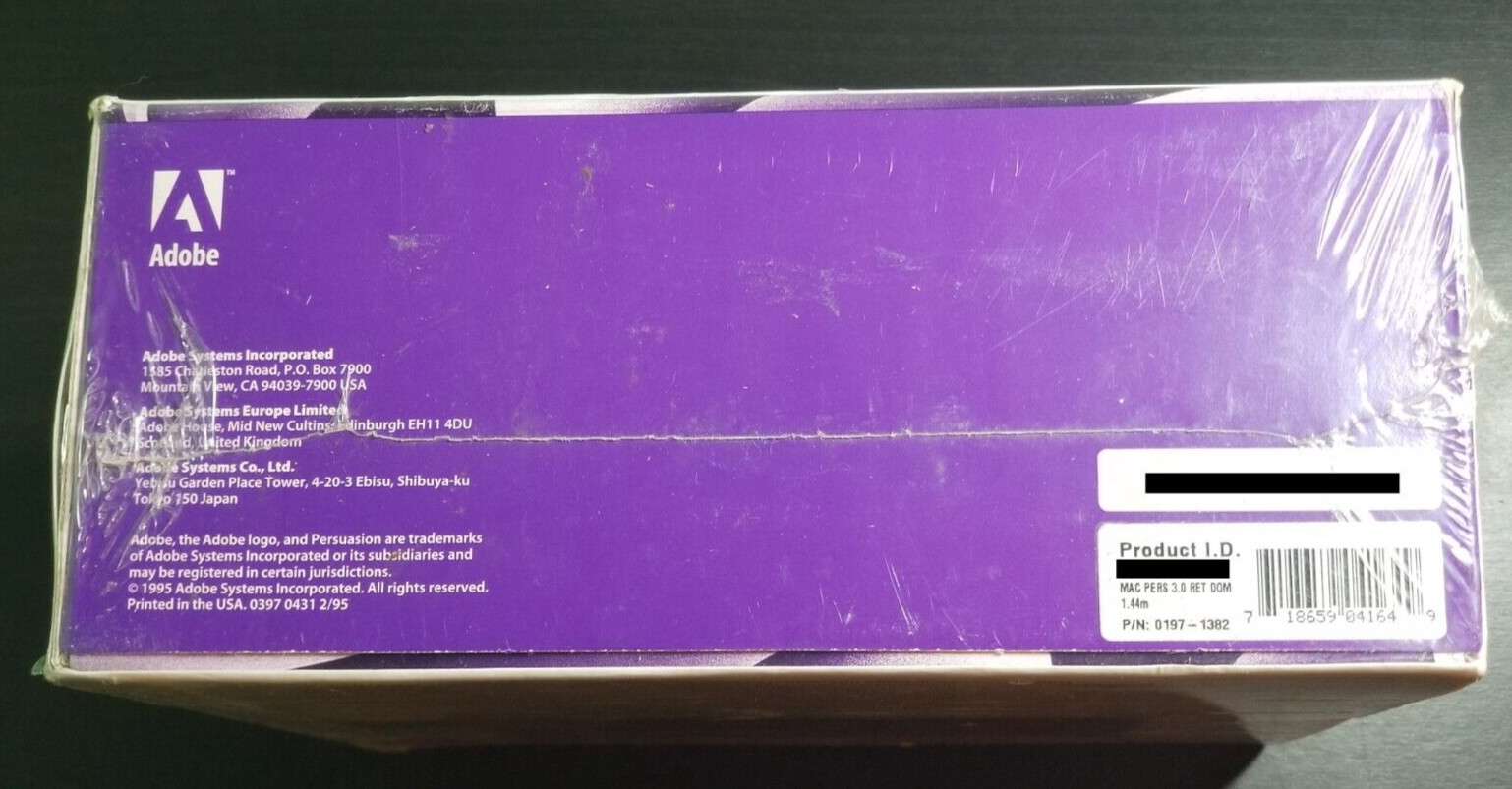Adobe Persuasion 3.0 Vintage Macintosh 3D Charting Presentation Big Box Software