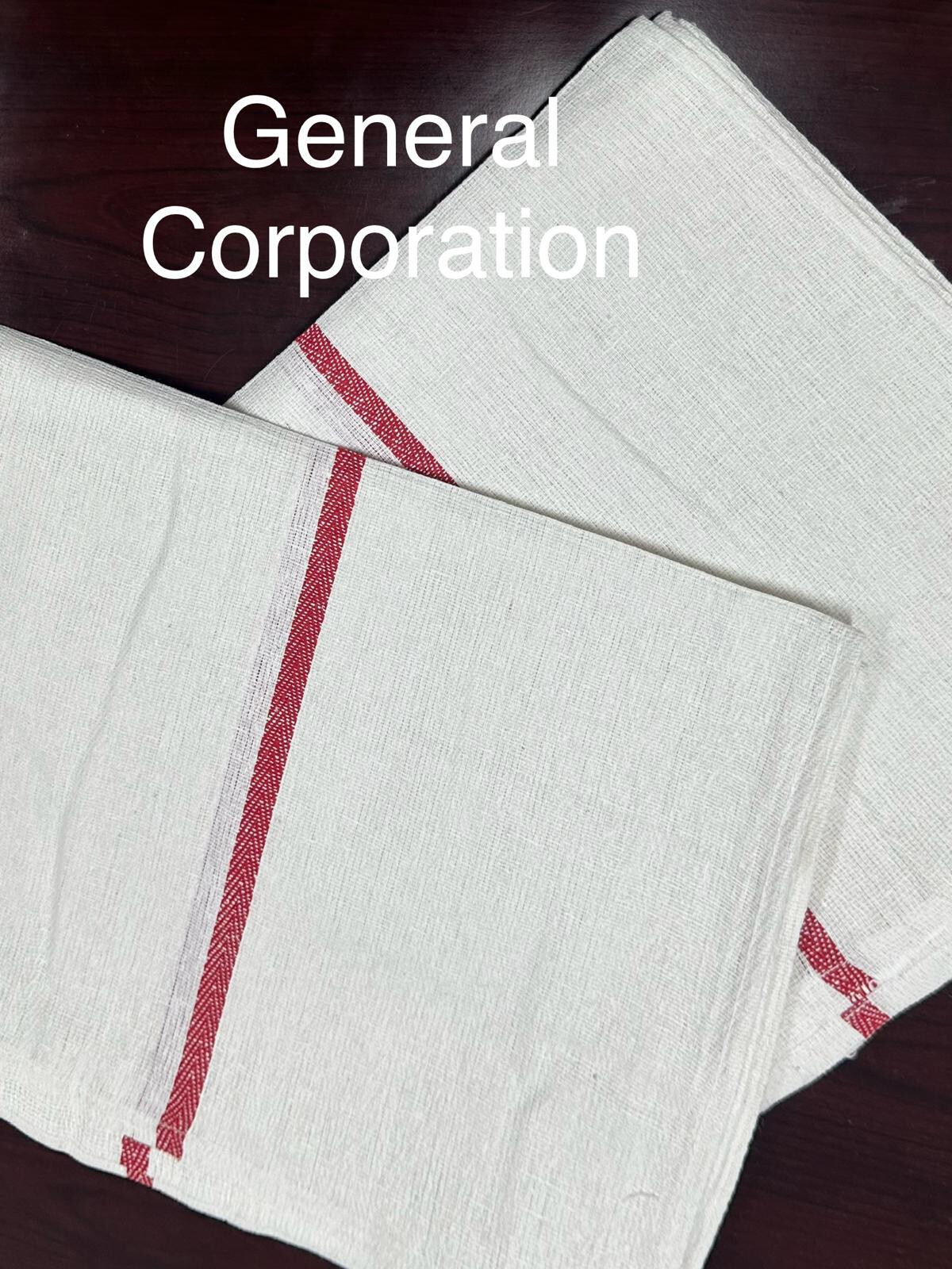 300 Pieces New Center Red Striped Herringbone Kitchen Towels