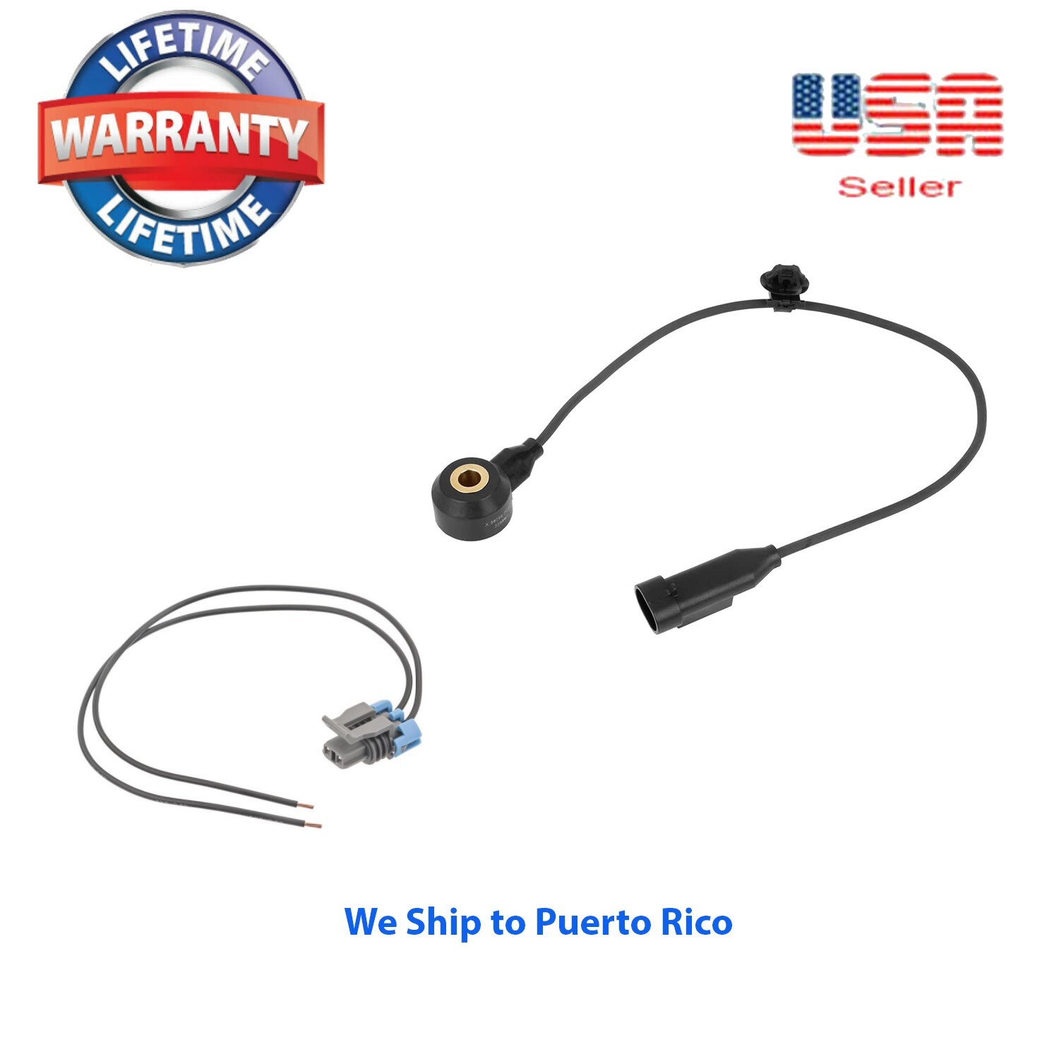 Knock Sensor ,Ignition Knock Detonation Sensor + CONNECTOR For Hyundai Sonata