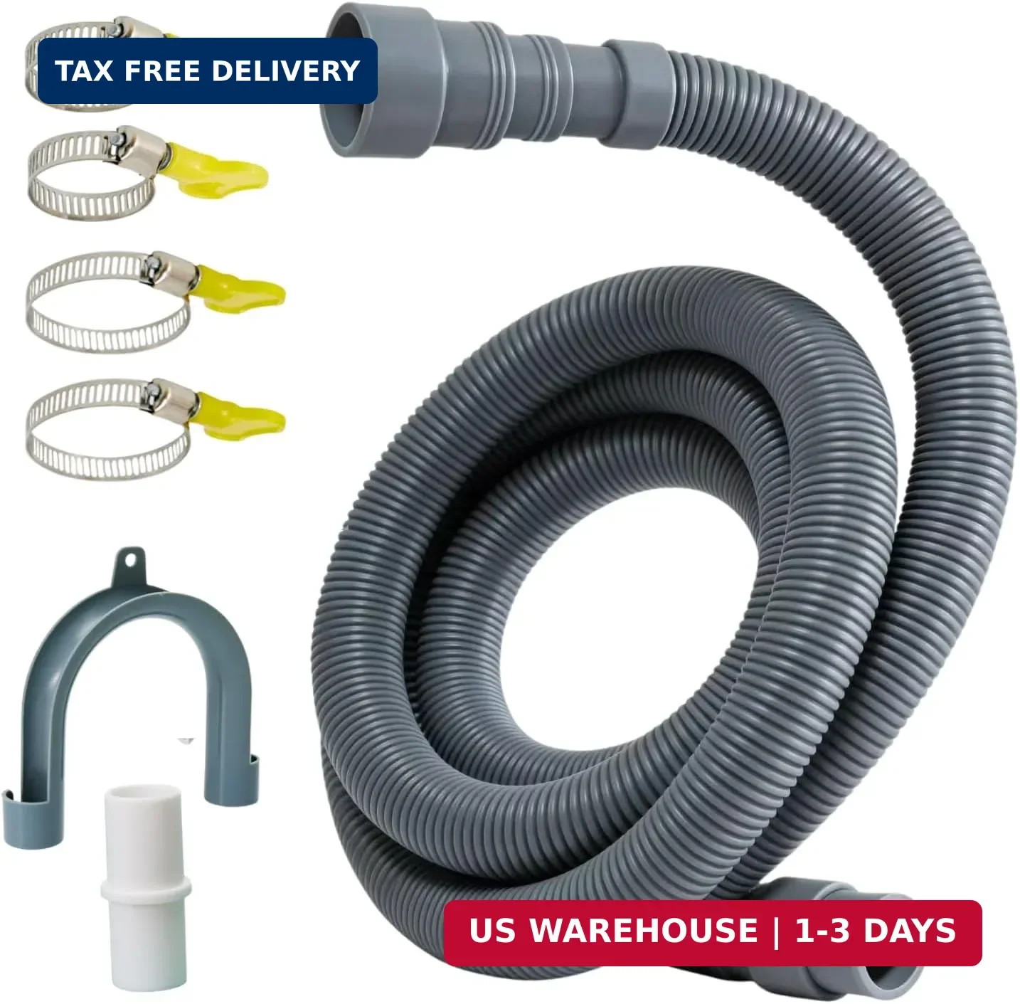 10FT Portable Washing Machine Drain Hose Extension,Extra Long Washer Drain Hose