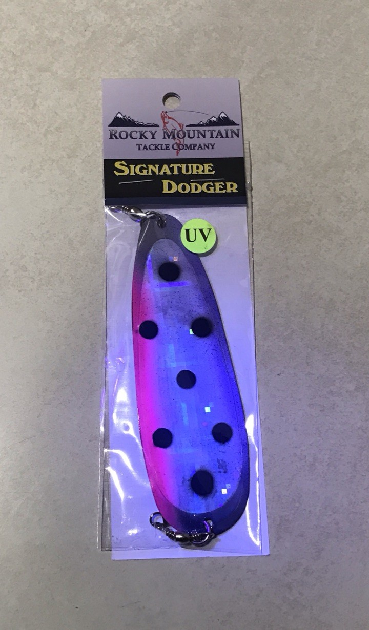 Rocky Mountain Flasher UV PURPLE WATERMELON UV 4.5” Dodger Salmon Trout Kokanee