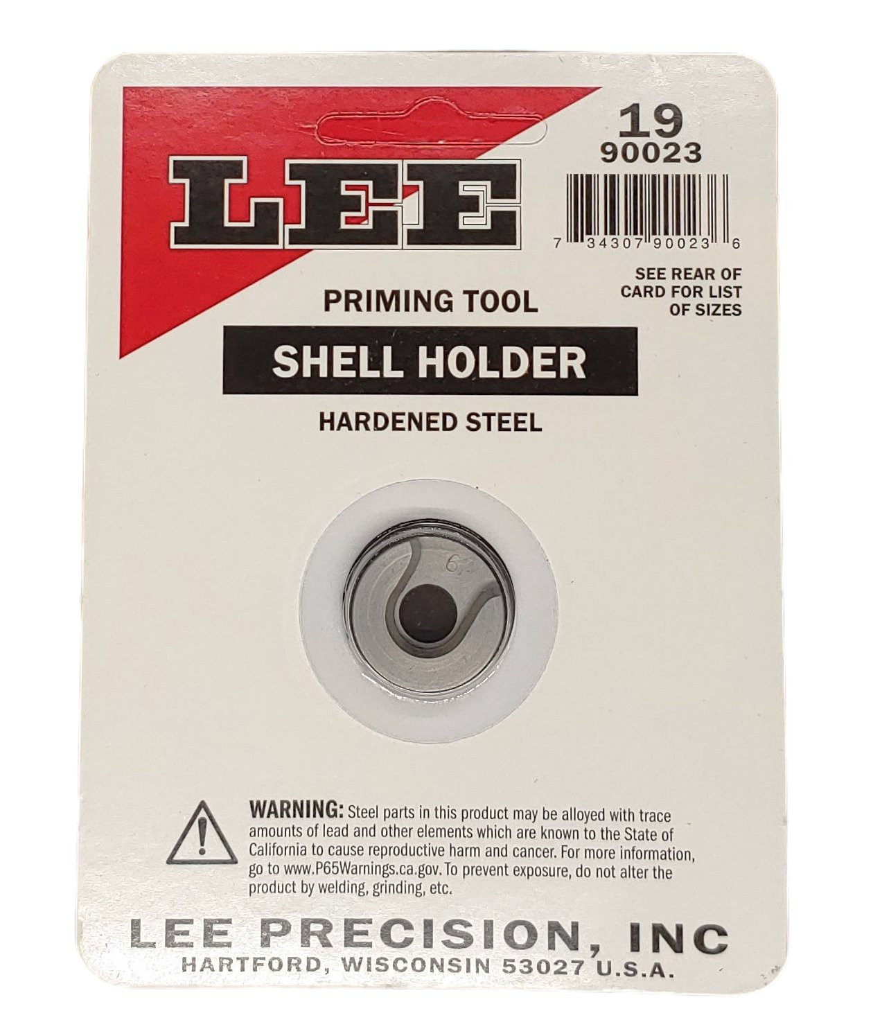 Lee Precision 90023 Shell Holder AP Only #19 30 Luger 9mm 38 ACP Reloading Tool