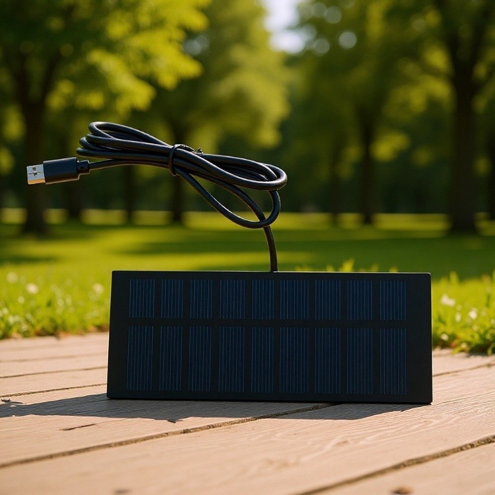 1W Solar Panel 5V USB-C Output Compact 148x45mm for Small Electronic Devices