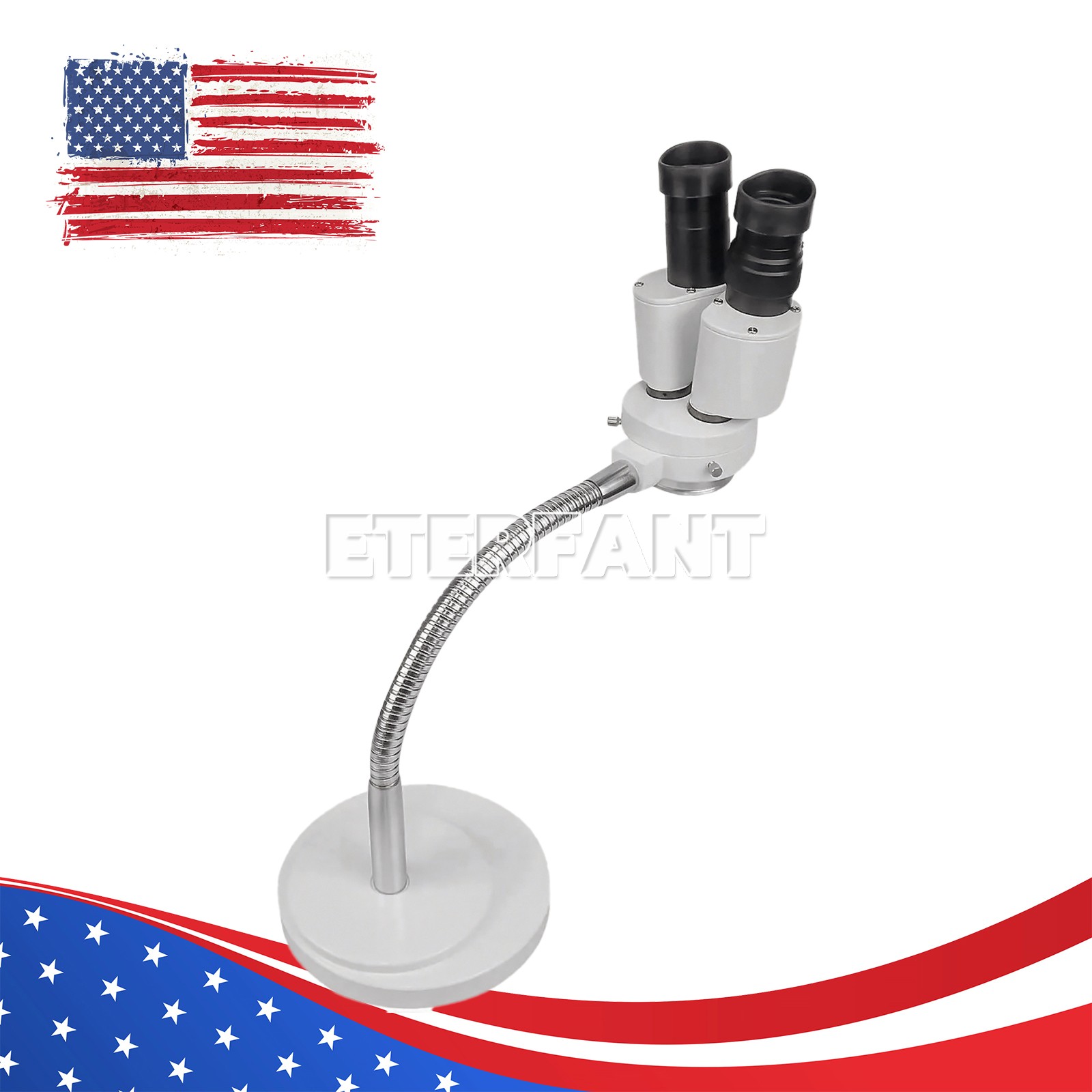 10X 360° Rotation Adjustable Binocular Stereo Microscope for Dental Lab Workshop